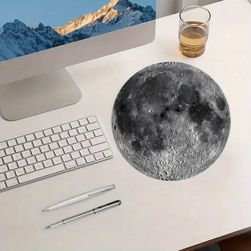 Tech Gaming Accessories - Lunar Surface Print Circle small mouse