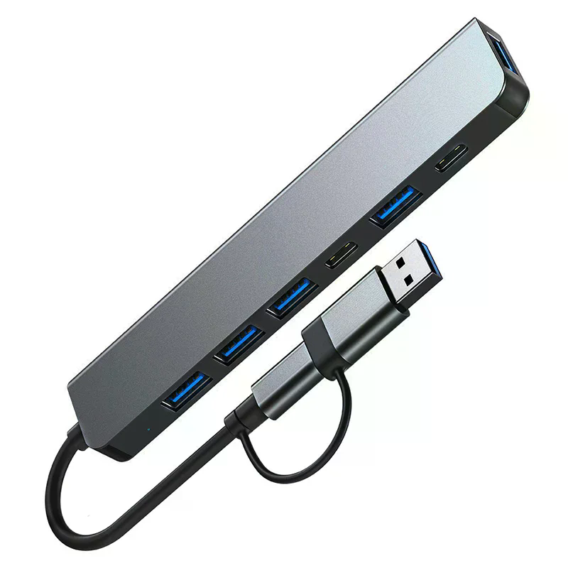 7 In 2 USB HUB With Splitter C - đánh giá và giá Usb Hub 7 Port