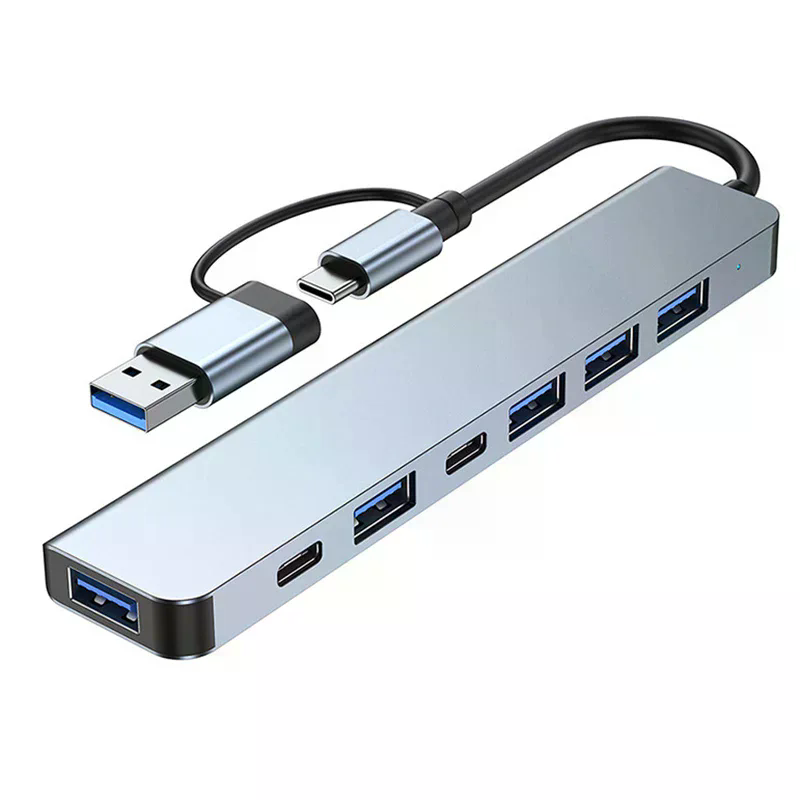 7 In 2 USB HUB With Splitter C - đánh giá và giá Usb Hub 7 Port