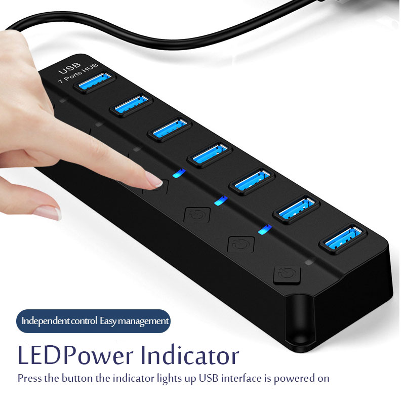 7 In 1 USB 3.0 Hub Multi USB S - đánh giá và giá Usb Hub 7 Port