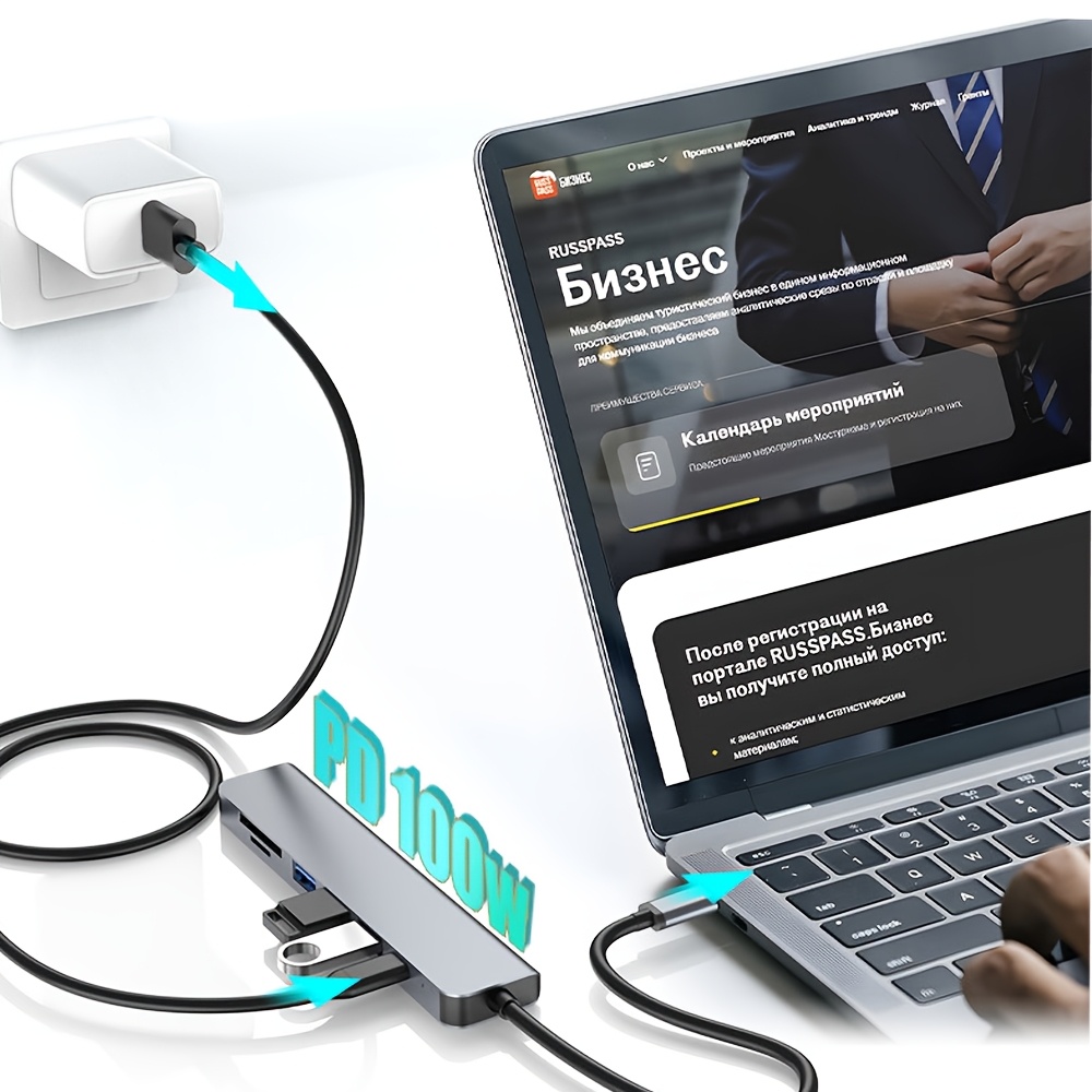 7 in 1 USB C Hub to 4K HDMI-Co - đánh giá và giá Usb Hub 7 Port