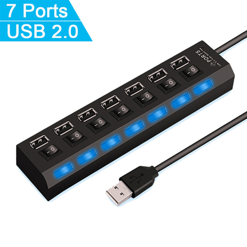 7 Port USB 2.0 Hub Splitter Fo - đánh giá và giá Usb Hub 7 Port